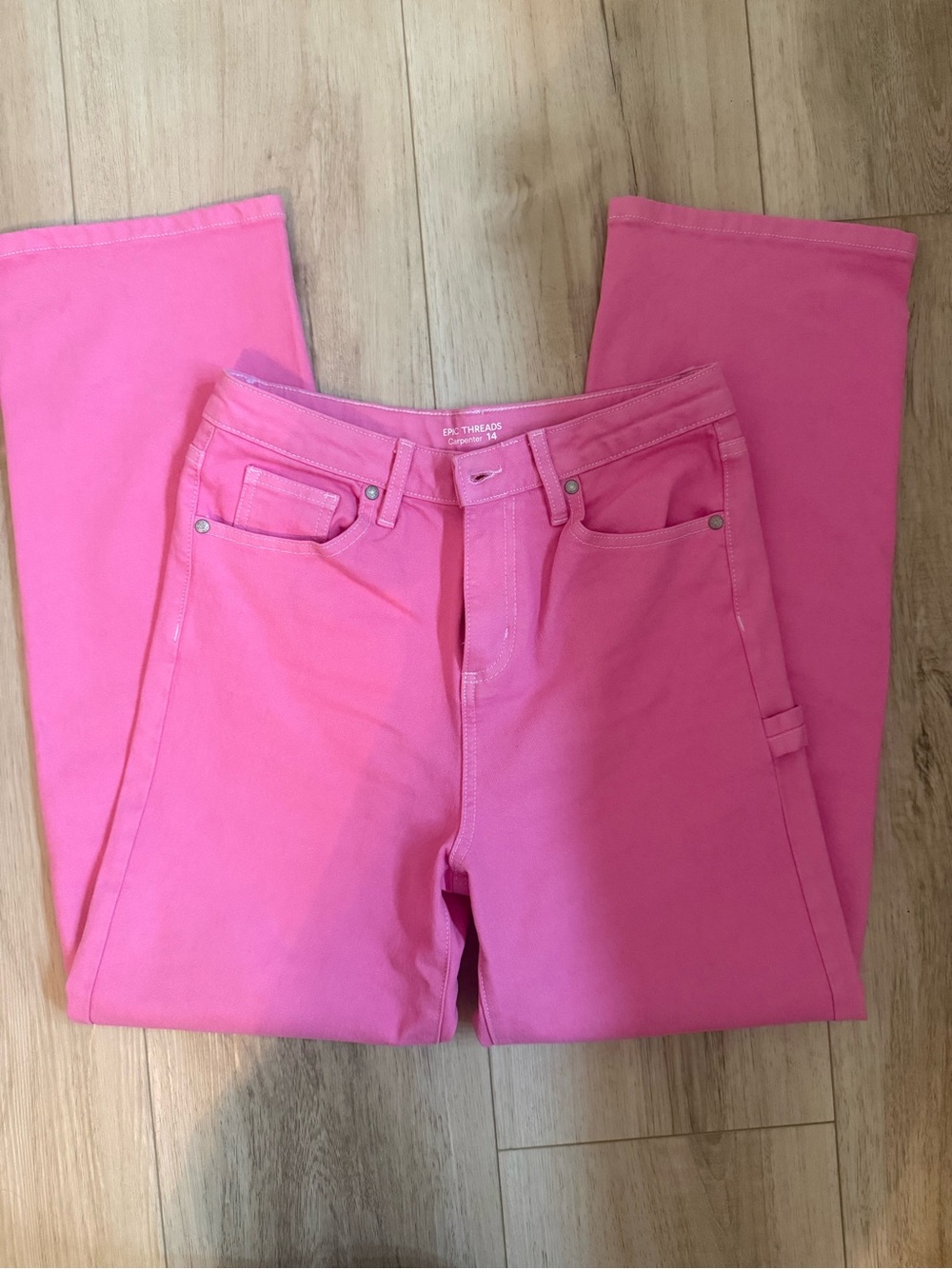 Epic Threads Bright Pink Straight Leg Jeans